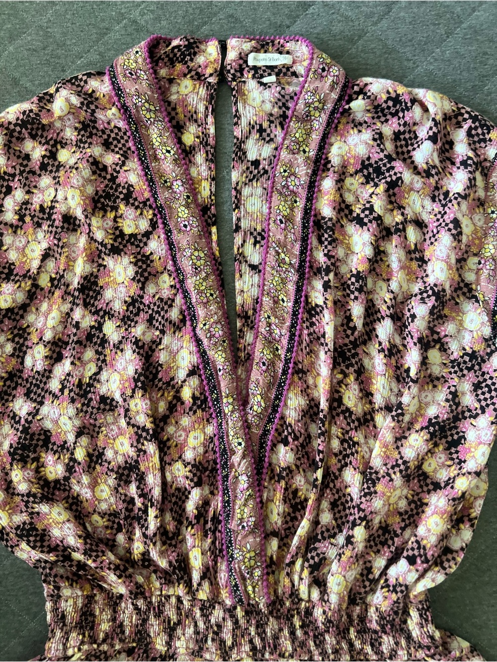 POUPETTE ST BARTH Small Amora Pink Fressia Romper Orig $250 Exc Cond - Picture 4 of 8